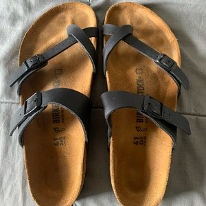 Birkenstock Mayari Black Birko-flor Sandals Size 10.